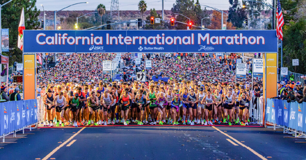 Group of runners waiting to start the CIM Race
