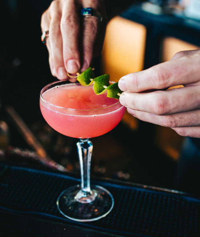red watermelon lime cocktail