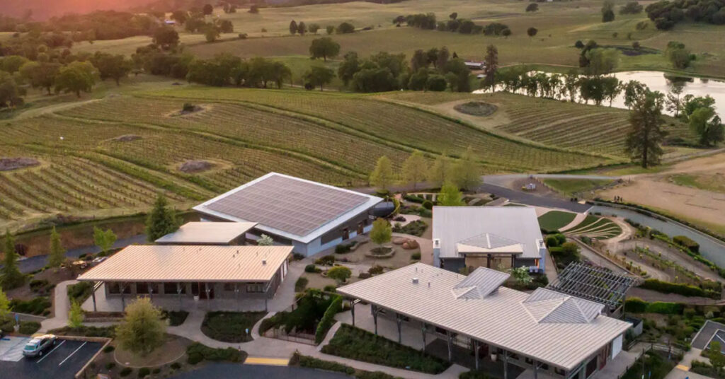 ariel shot of helwig winery
