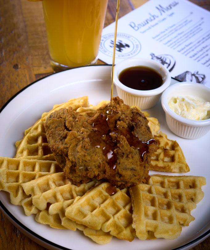 Fried chicken and waffles